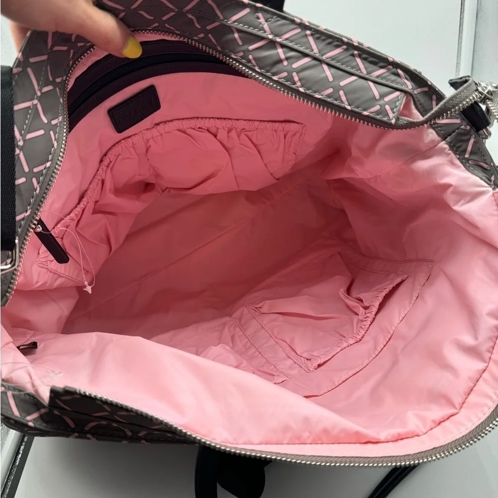 NWT MILLY Luxe Baby Diaper Bag in‎ Grey and Pink